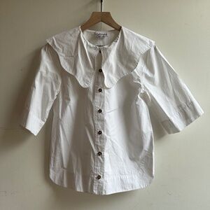 GANNI White poplin shirt
